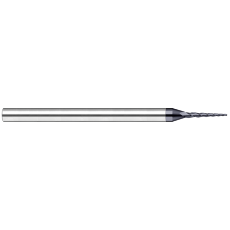 HARVEY TOOL Miniature End Mill - Tapered - Ball, 0.0300", Included Angle: 16 Degrees 853830-C6